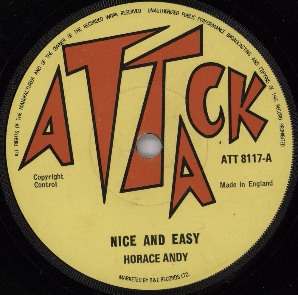 Horace Andy Nice And Easy UK 7" vinyl single (7 inch record / 45) ATT8117