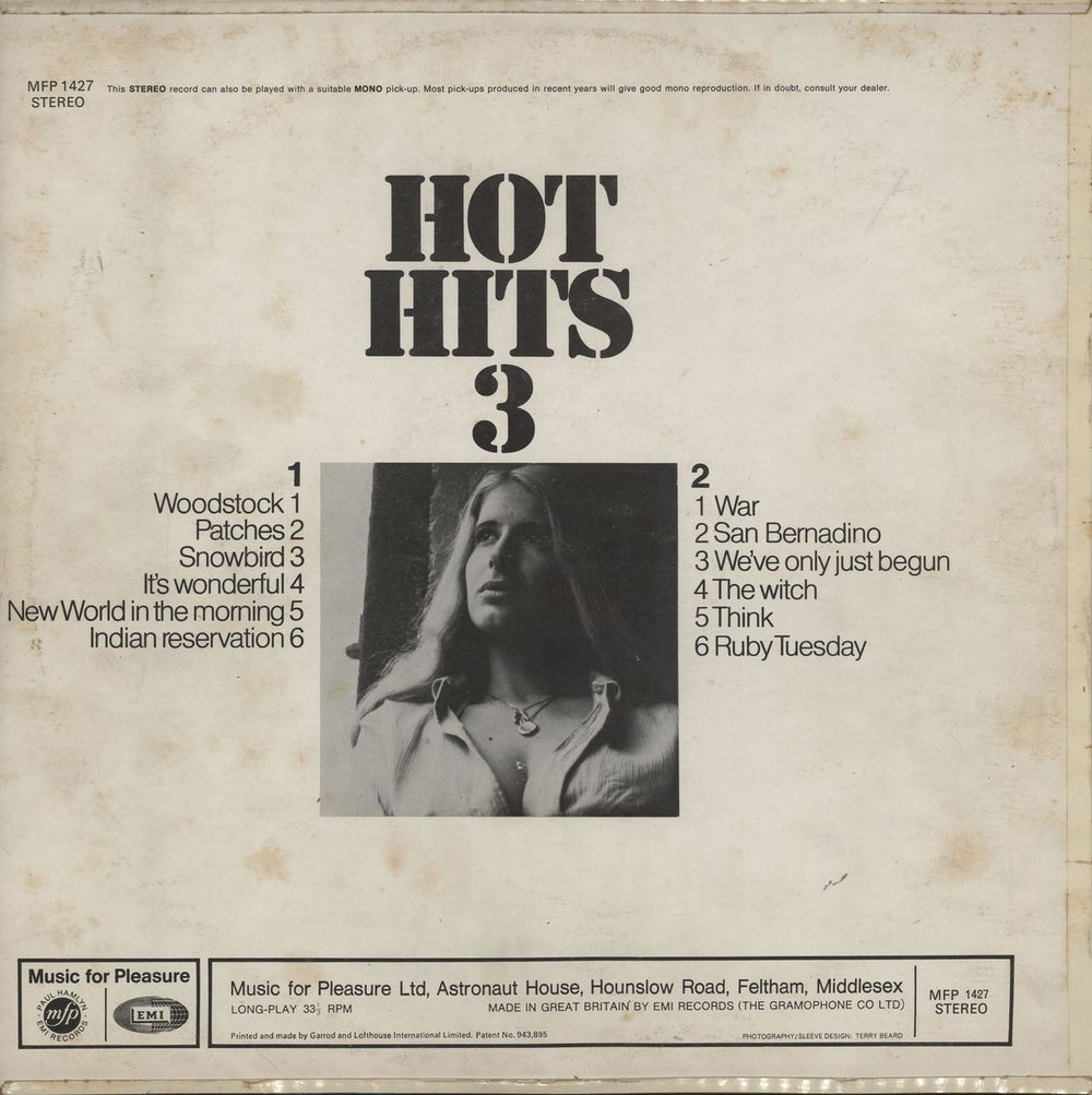 Hot Hits Hot Hits 3 UK vinyl LP album (LP record)