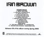 Ian Brown Golden Greats US Promo CD album (CDLP) INTF-10041-2