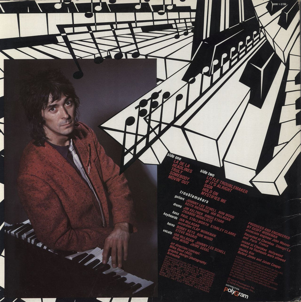 Ian McLagan Troublemaker Canadian vinyl LP album (LP record)