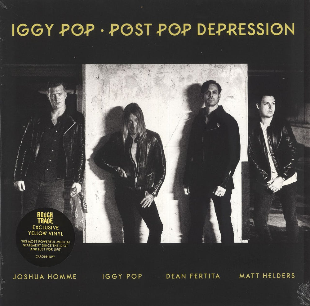 Iggy Pop Post Pop Depression - 180gm Yellow - Sealed UK vinyl LP album (LP record) CAROL011LPY