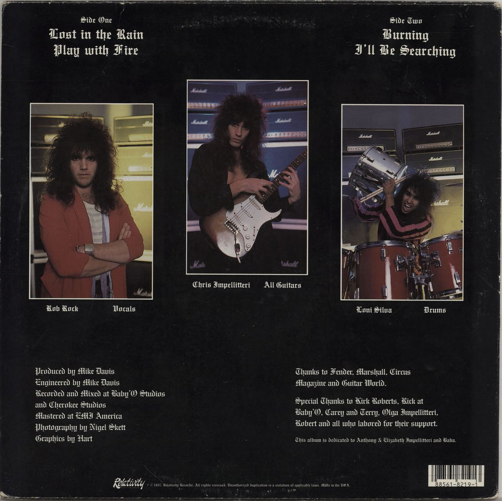 Impellitteri Impellitteri US 12" vinyl single (12 inch record / Maxi-single) 088561821913