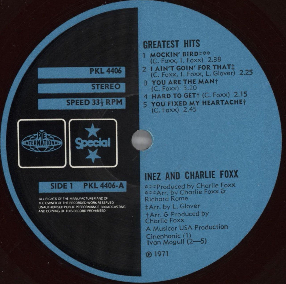 Inez & Charlie Foxx Greatest Hits - Stereo UK vinyl LP album (LP record) IB8LPGR824025