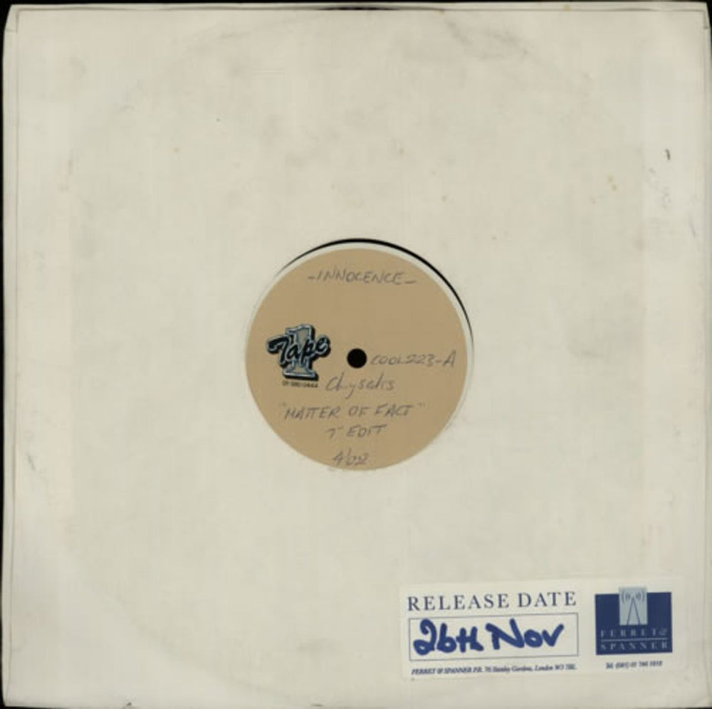 Innocence A Matter Of Fact UK acetate COOL223