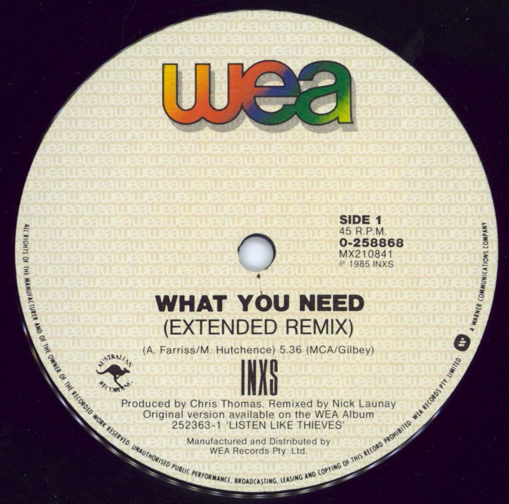 Inxs What You Need Australian 12" vinyl single (12 inch record / Maxi-single) INX12WH73679