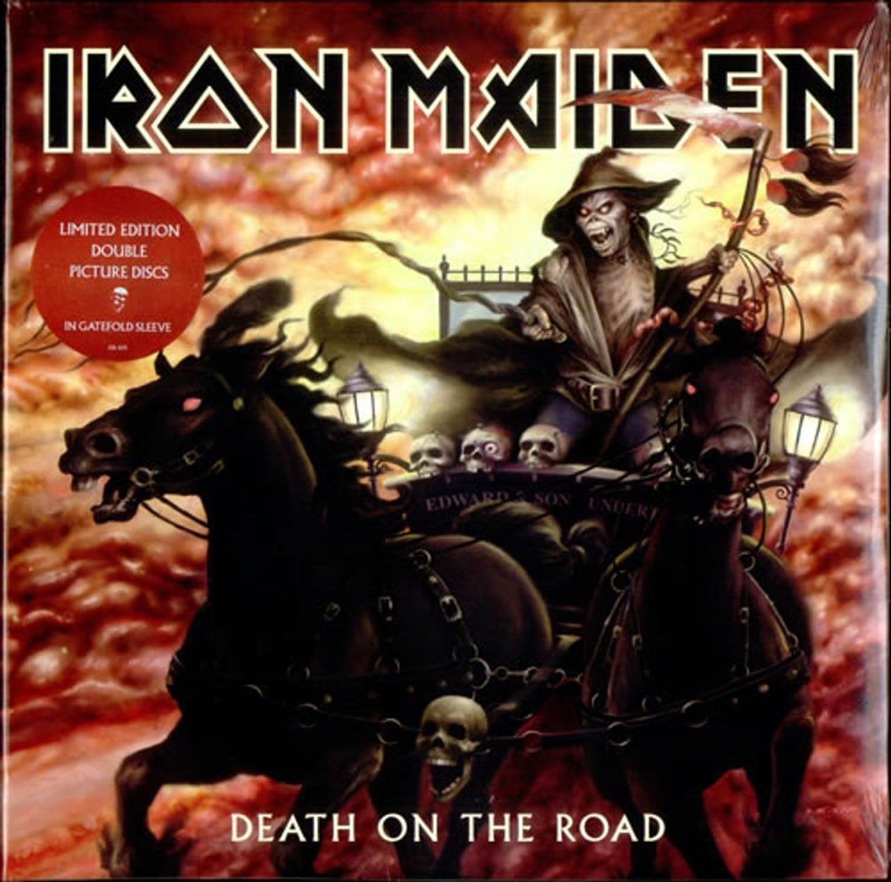 Iron Maiden Death On The Road - Sealed UK picture disc LP (vinyl picture disc album) 3364371