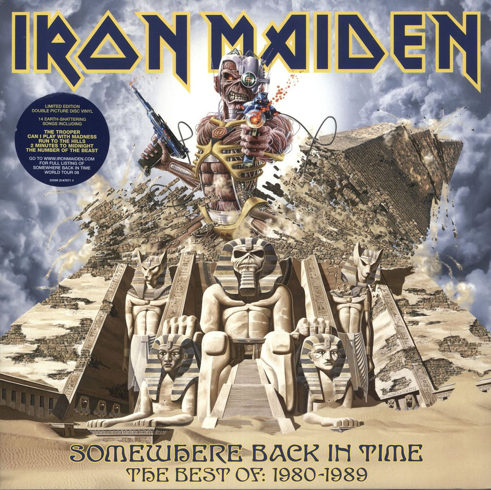 Iron Maiden Somewhere Back In Time UK picture disc LP (vinyl picture disc album) 5099921470714