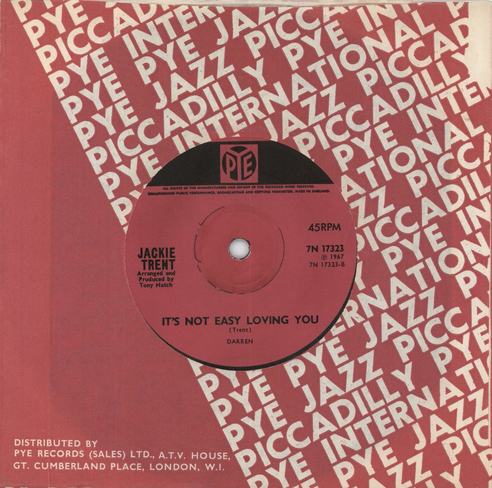 Jackie Trent Your Love Is Everywhere - Solid UK 7" vinyl single (7 inch record / 45)