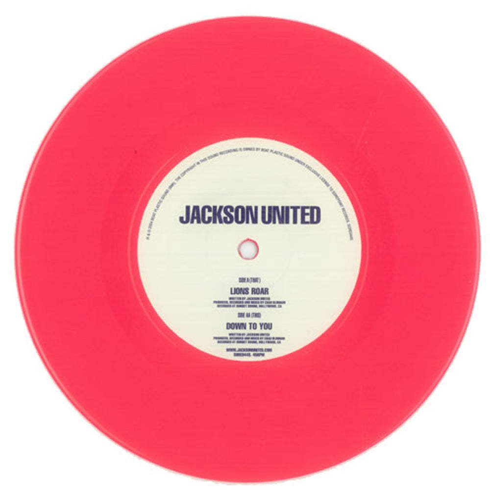 Jackson United Lions Roar - Pink Vinyl UK 7" vinyl single (7 inch record / 45) SORE044S
