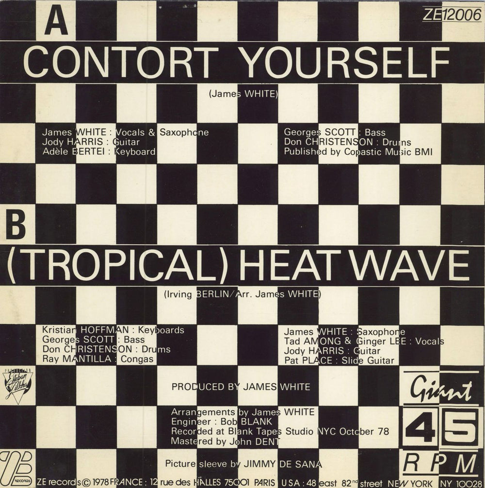 James White Contort Yourself US vinyl LP album (LP record)