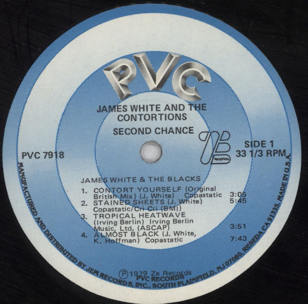 James White Second Chance US vinyl LP album (LP record) K0PLPSE824305