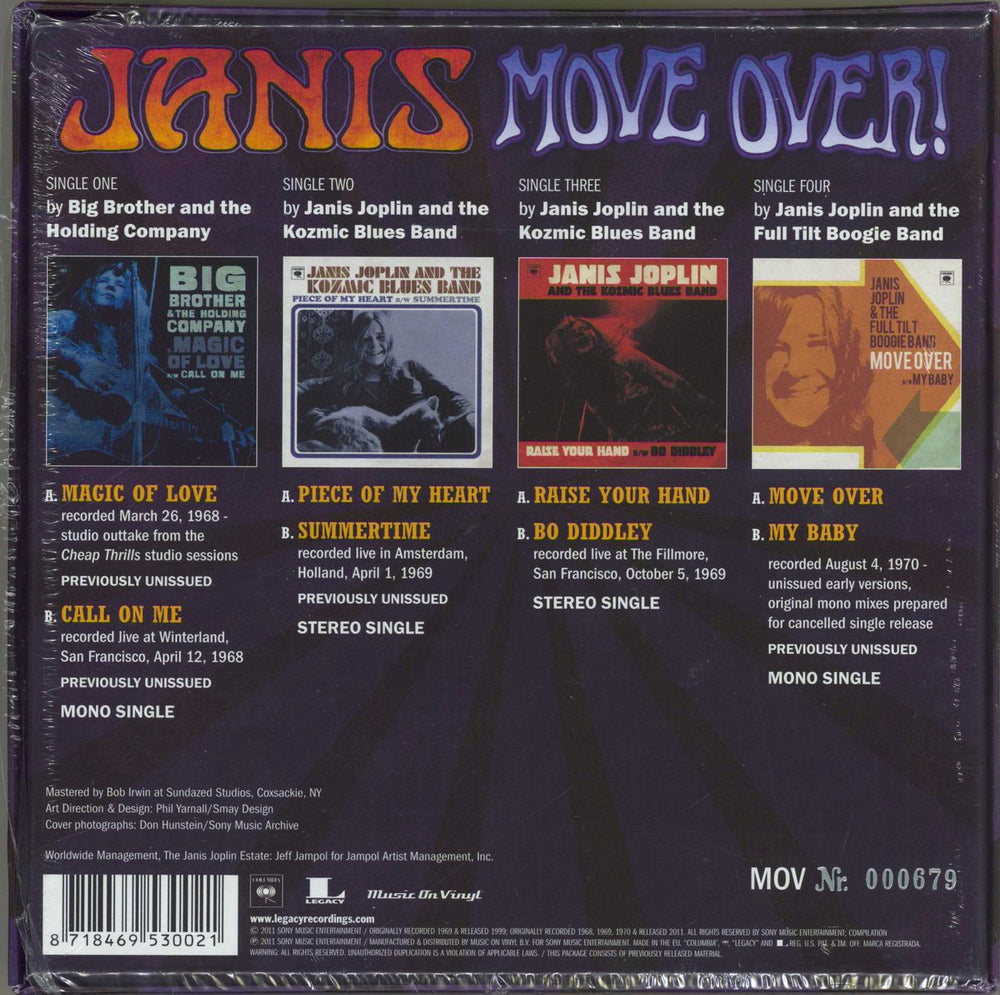 Janis Joplin Move Over UK 7" single box set 8718469530021