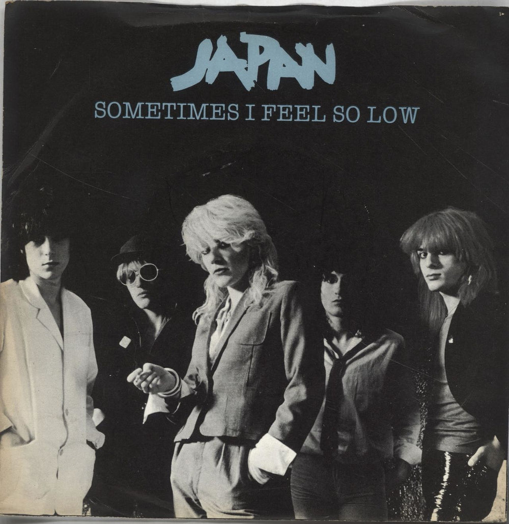 Japan Sometimes I Feel So Low - Blue Vinyl - Solid UK 7" vinyl single (7 inch record / 45) AHA529