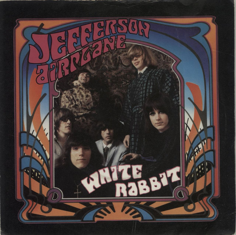 Jefferson Airplane White Rabbit UK 7" vinyl single (7 inch record / 45) JEFF1