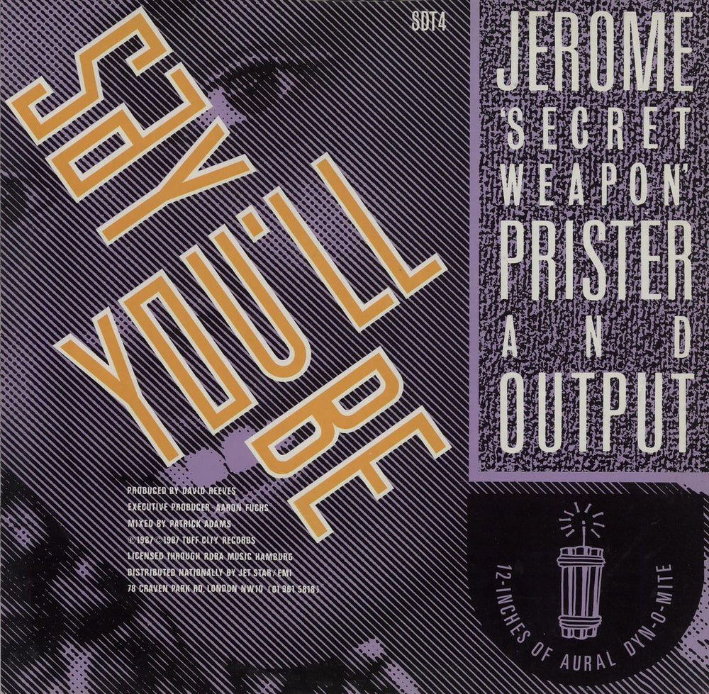 Jerome Prister Say You'll Be UK 12" vinyl single (12 inch record / Maxi-single)