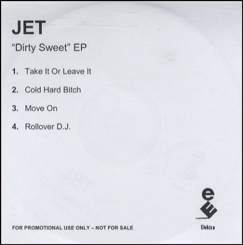 Jet Dirty Sweet E.P. UK Promo CD-R acetate CD-R ACETATE