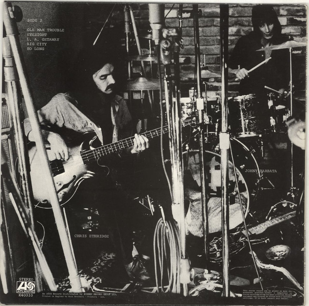 Joel Scott Hill, John Barbata, Chris Ethridge L.A. Getaway - 1st + Insert UK vinyl LP album (LP record)