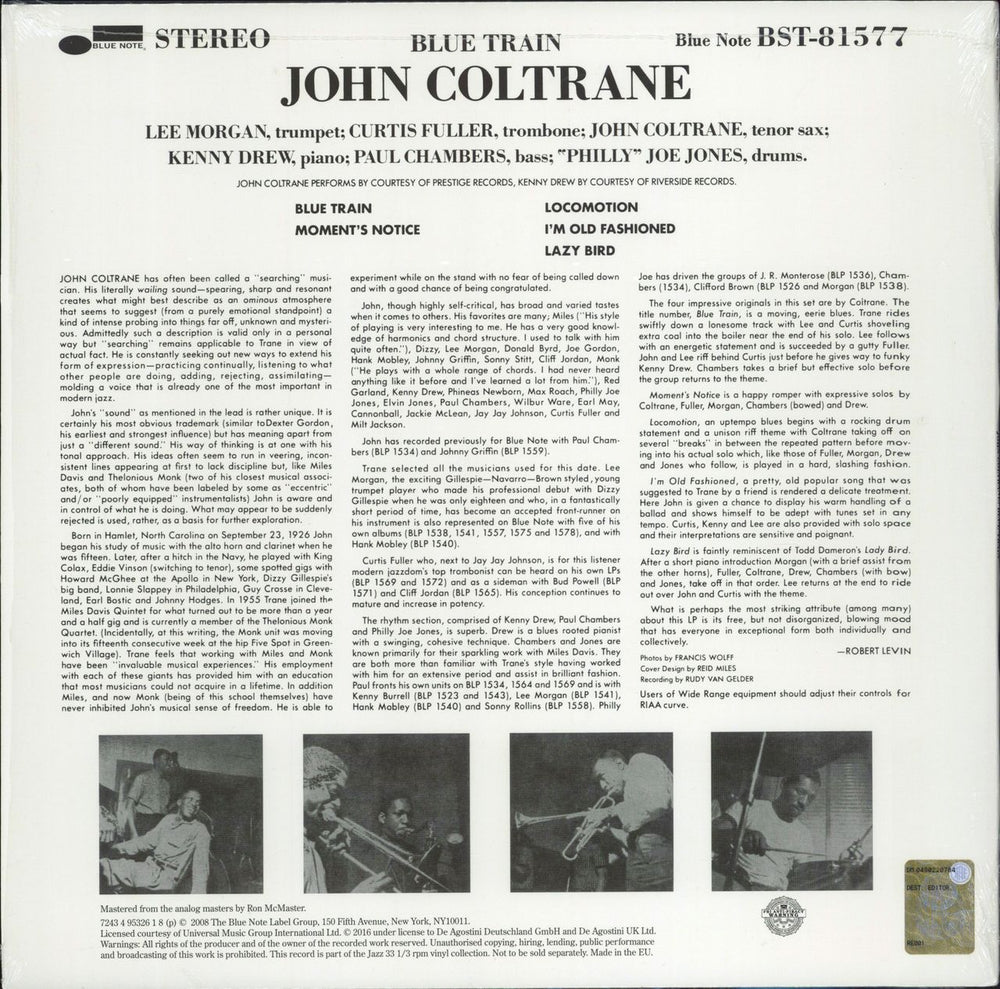 John Coltrane Blue Train - Shrink UK vinyl LP album (LP record)