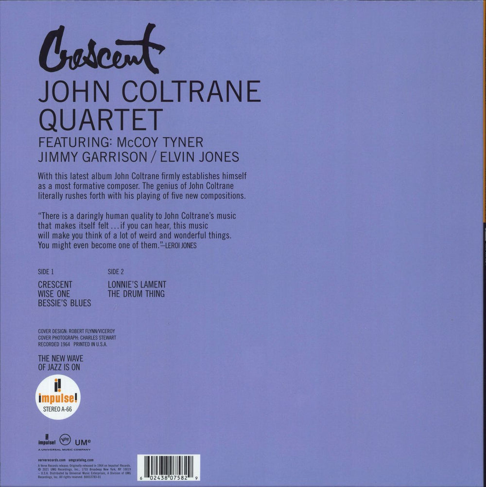 John Coltrane Crescent - Acoustic Sounds Verve Series US vinyl LP album (LP record) 602438075829