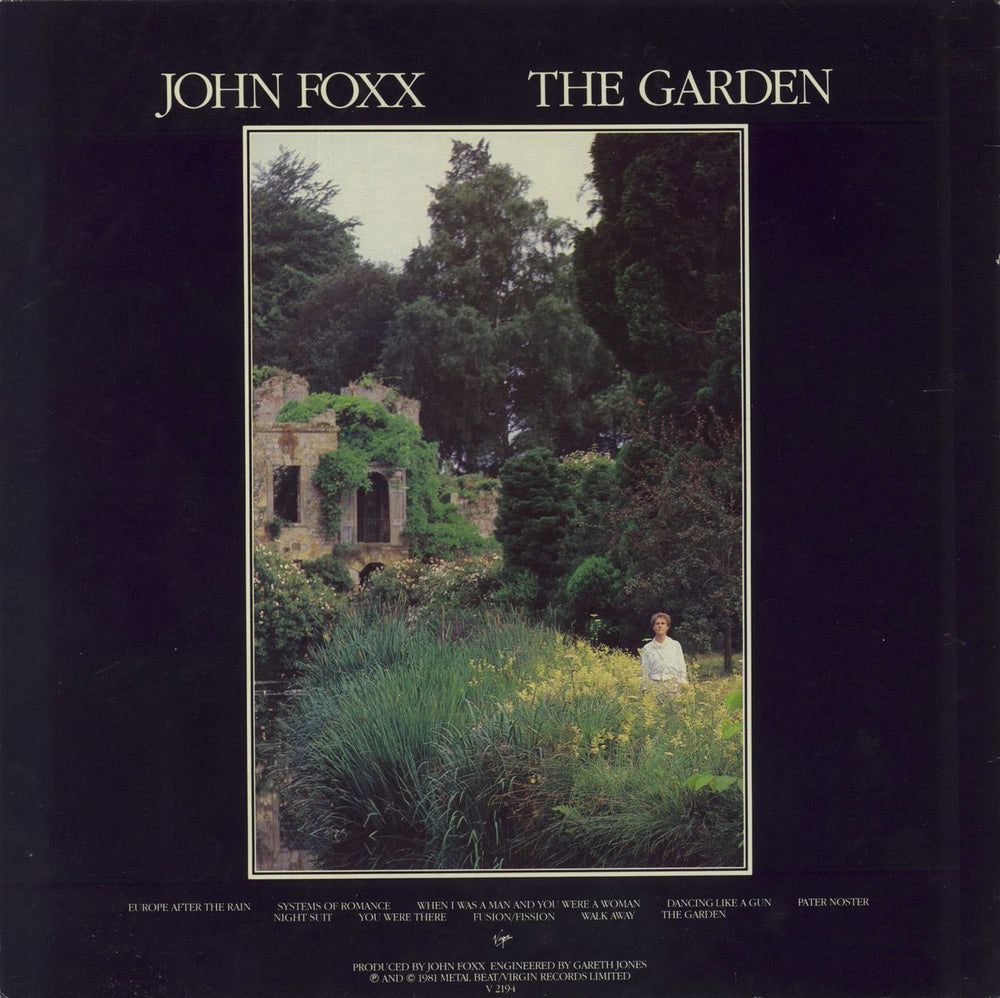 John Foxx The Garden - EX UK vinyl LP album (LP record)