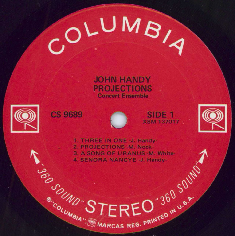 John Handy Projections - 1st US vinyl LP album (LP record) JH6LPPR790609