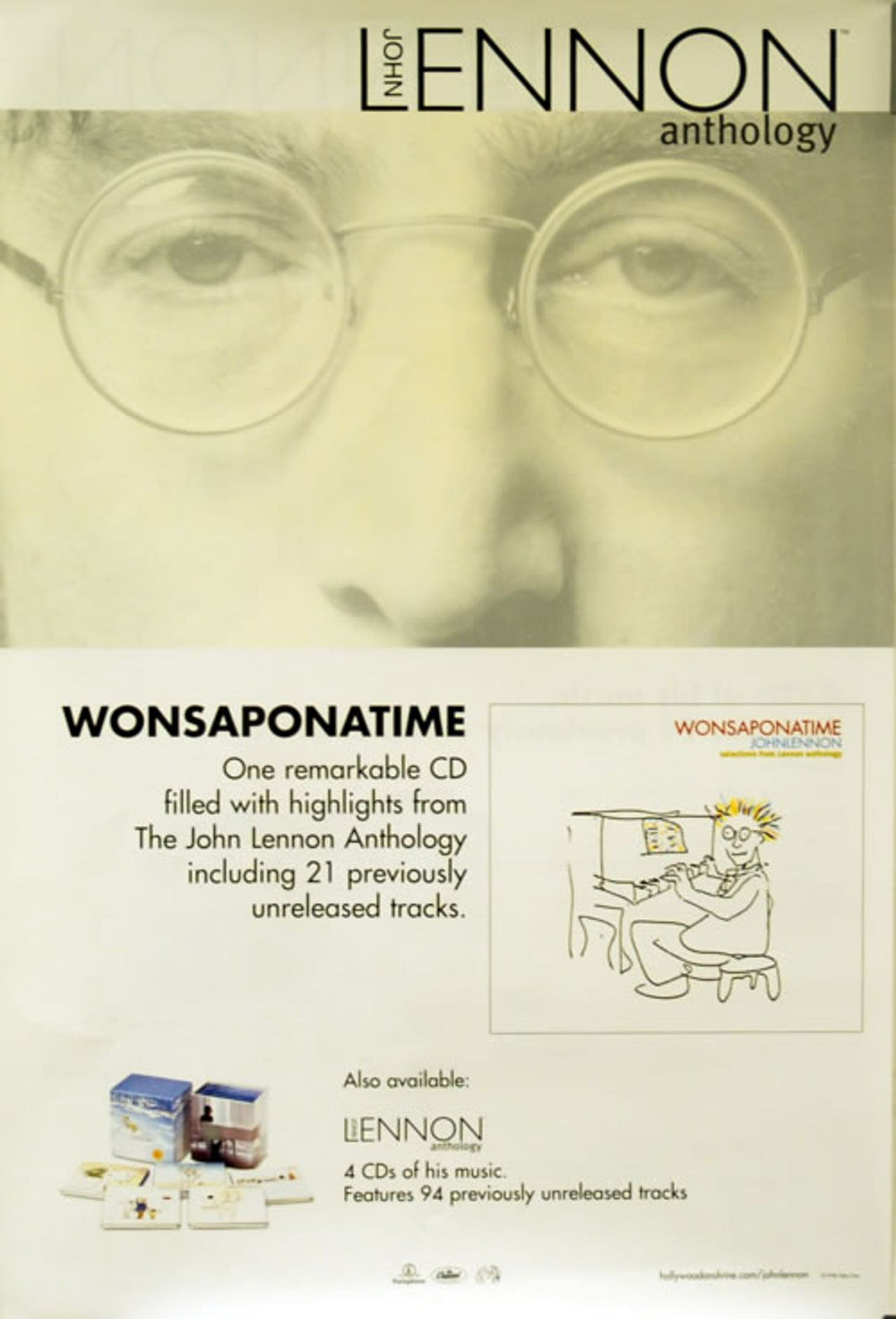 John Lennon Anthology/Wonsaponatime UK Promo poster LENPOAN619675