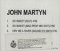 John Martyn So Sweet UK Promo CD-R acetate CD-R