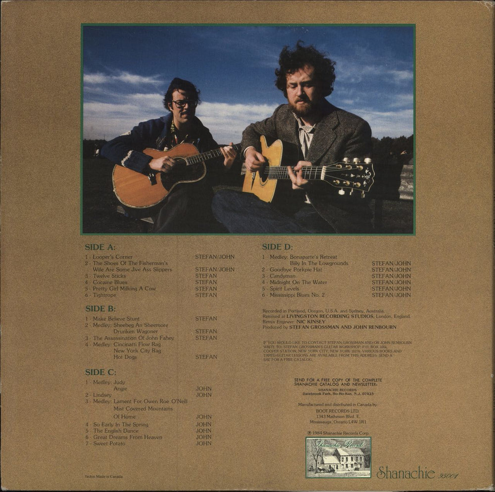 John Renbourn Live... In Concert Canadian 2-LP vinyl record set (Double LP Album)