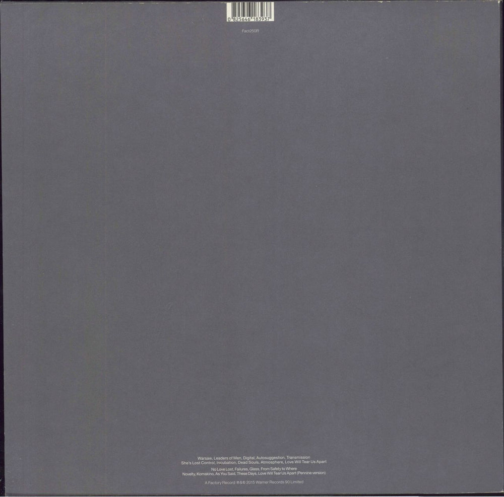 Joy Division Substance 1977-1980 - 180 Gram UK 2-LP vinyl record set (Double LP Album) 825646183937