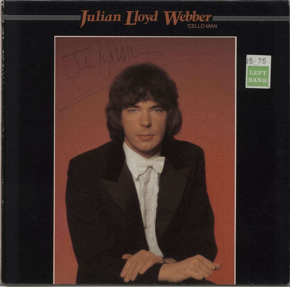 Julian Lloyd Webber Cello Man - Autographed UK vinyl LP album (LP record) RL25383