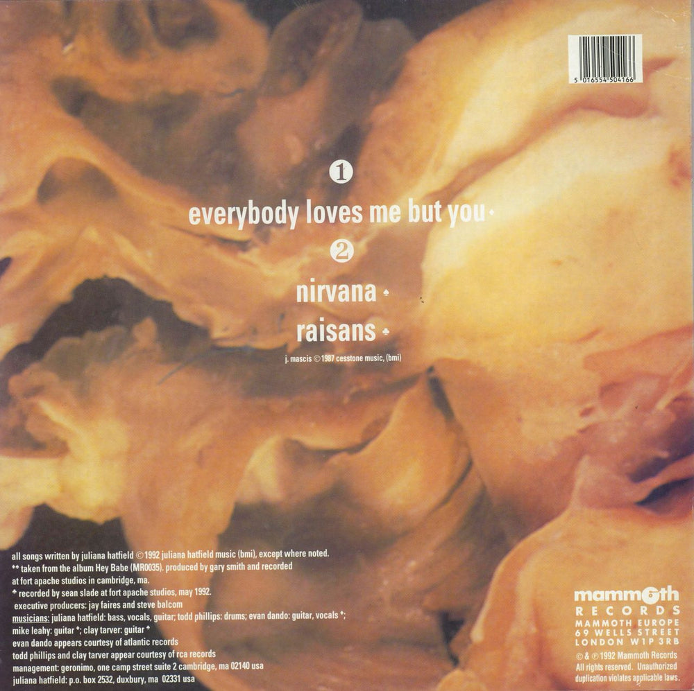 Juliana Hatfield Everybody Loves Me But You UK 12" vinyl single (12 inch record / Maxi-single) 5016554504166