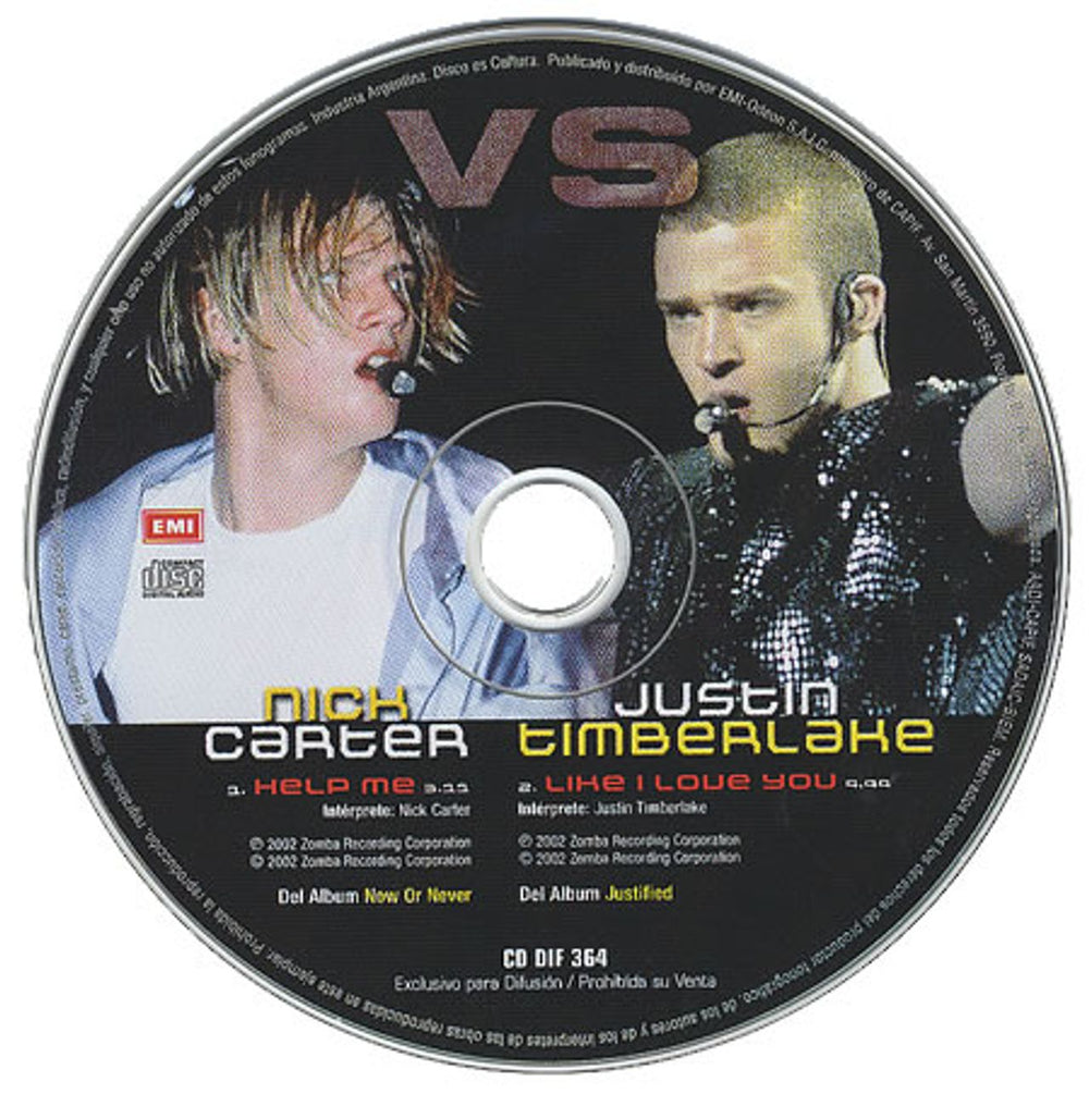 Justin Timberlake Like I Love You Argentinean Promo CD single (CD5 / 5") JTLC5LI239445