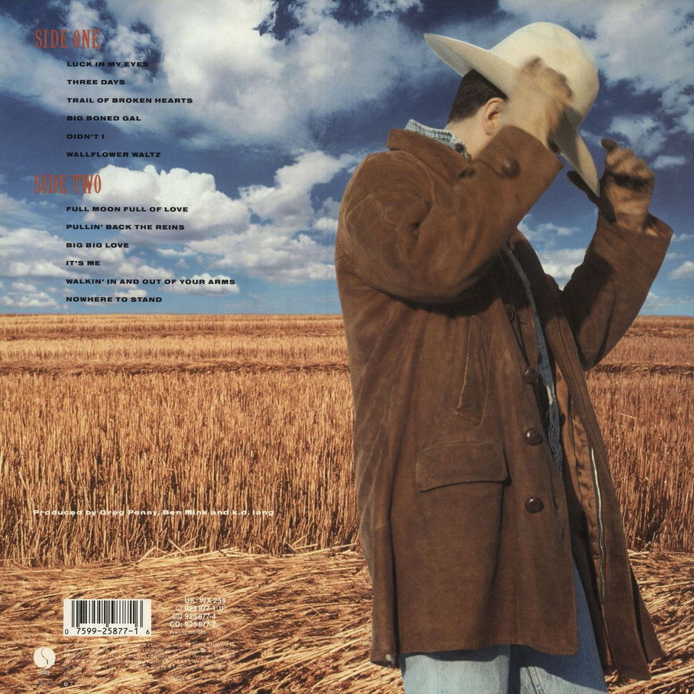 K.D. Lang Absolute Torch And Twang UK vinyl LP album (LP record) 075992587716