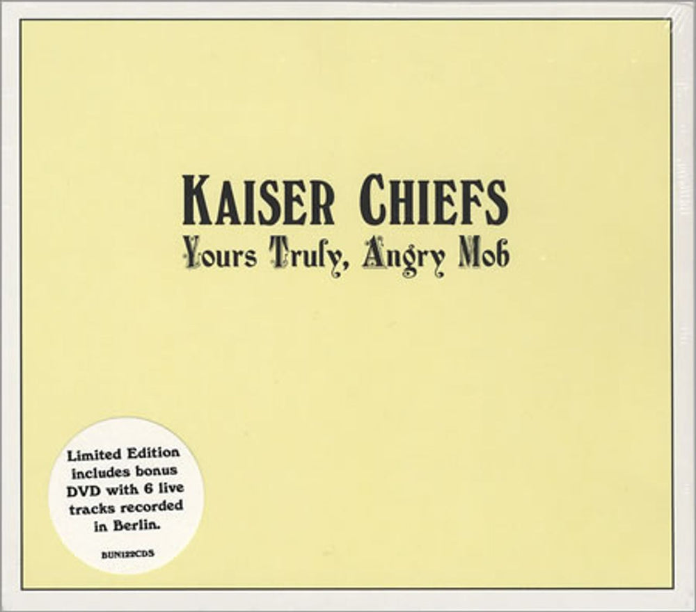 Kaiser Chiefs Yours Truly, Angry Mob + Bonus DVD UK 2-disc CD/DVD set BUN122CDS