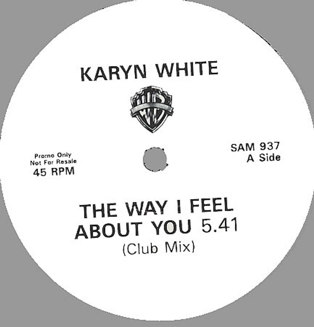 Karyn White The Way I Feel About You UK Promo 12" vinyl single (12 inch record / Maxi-single) SAM937