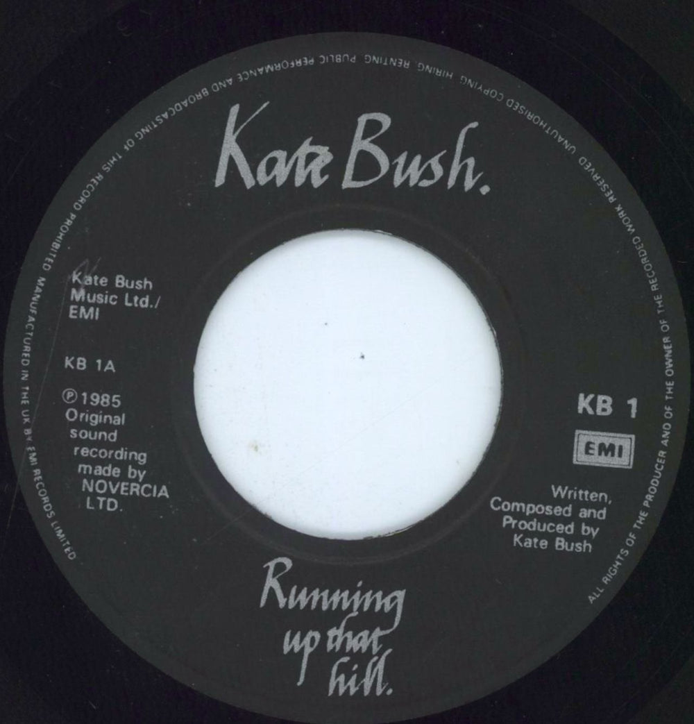 Kate Bush Running Up That Hill - Jukebox UK 7" vinyl single (7 inch record / 45) KB1