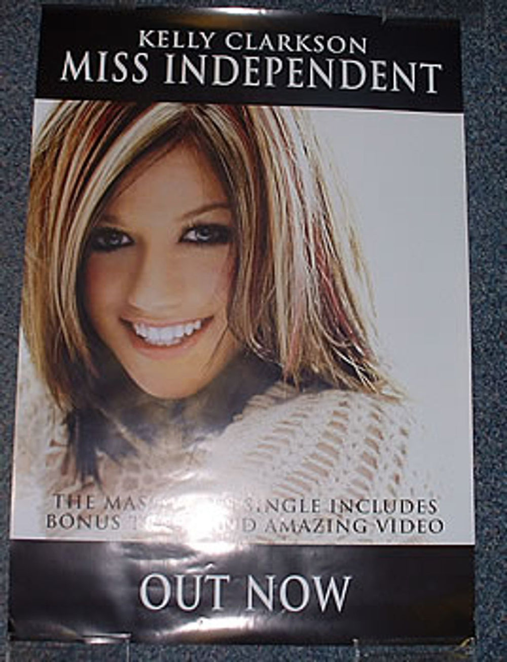 Kelly Clarkson Miss Independent UK Promo poster PROMO POSTER