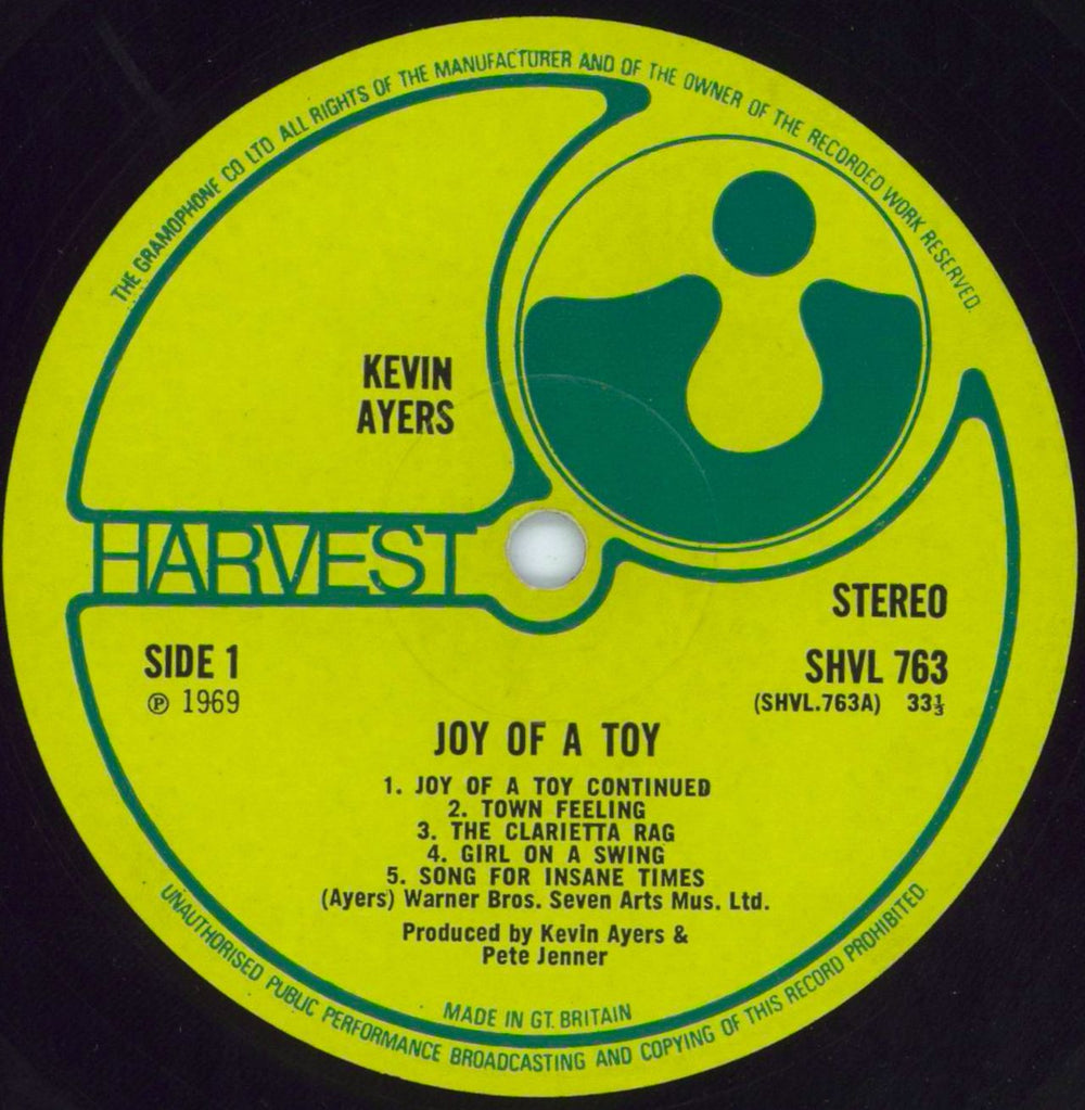 Kevin Ayers Joy Of A Toy - 1st - VG UK vinyl LP album (LP record) AYRLPJO802869