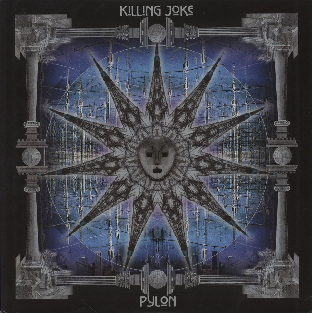 Killing Joke Pylon - Blue Vinyl UK 2-LP vinyl record set (Double LP Album) SPINE773550