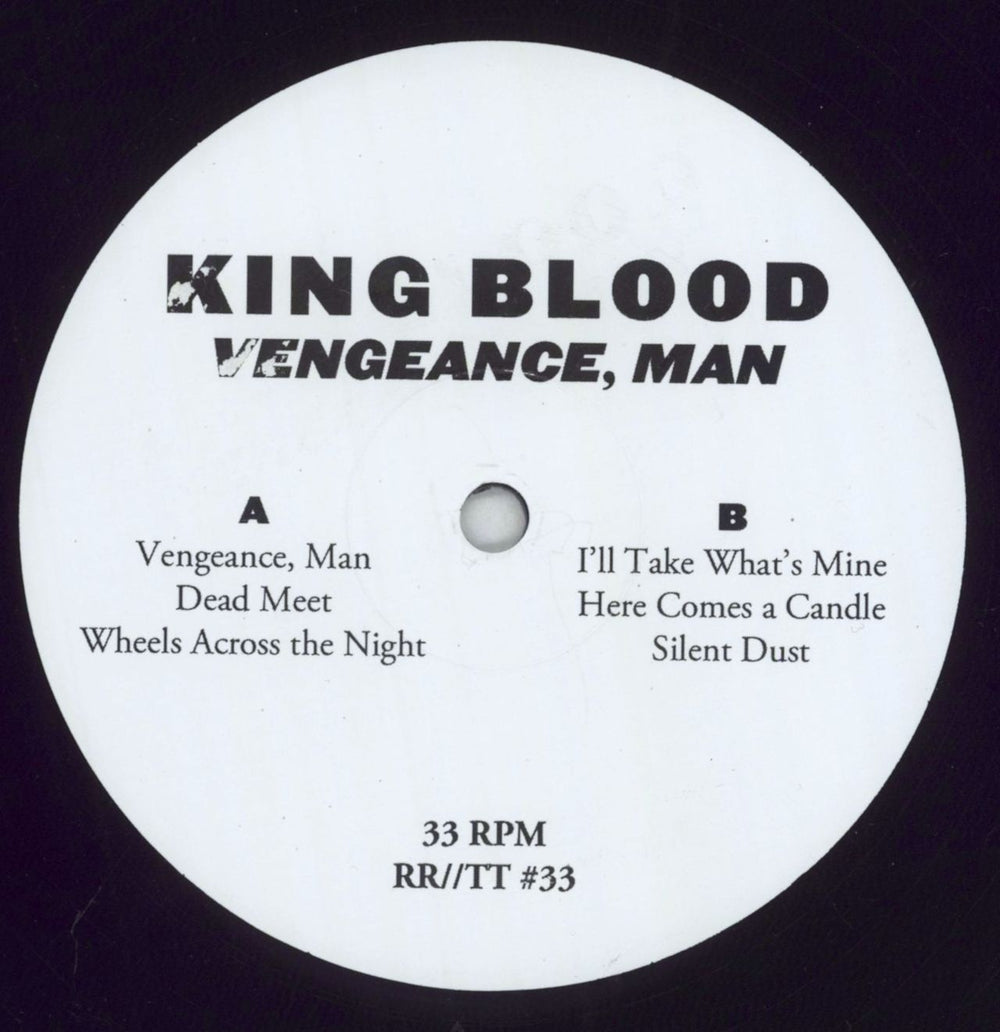 King Blood Vengeance, Man US vinyl LP album (LP record) 6NULPVE828227