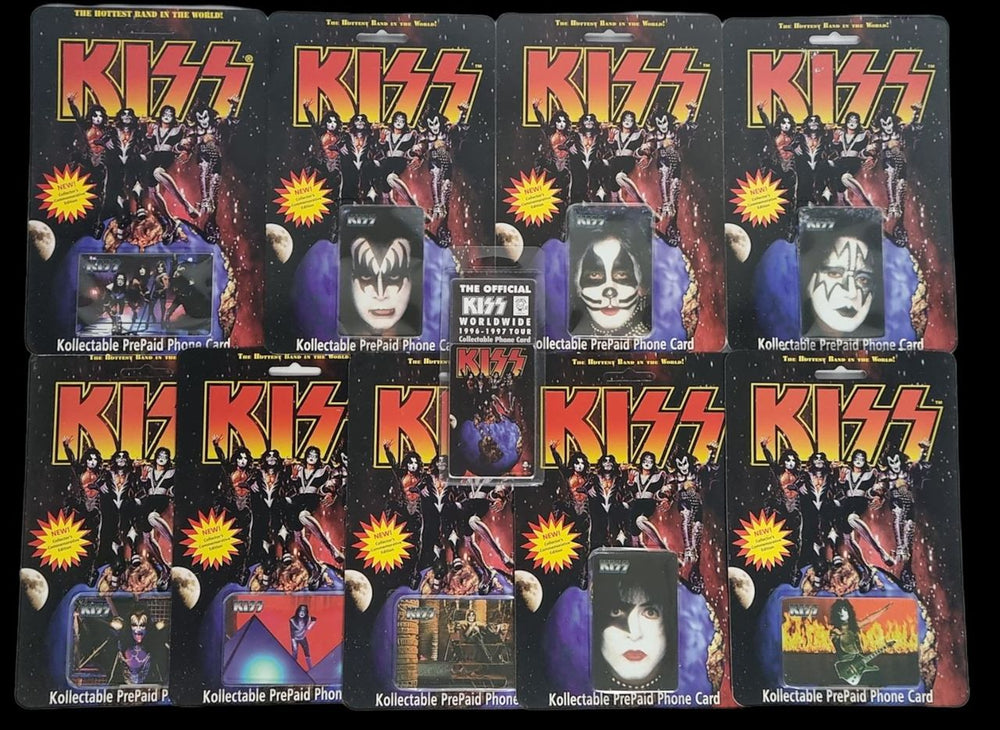 Kiss Set of 10 Phone Cards US memorabilia