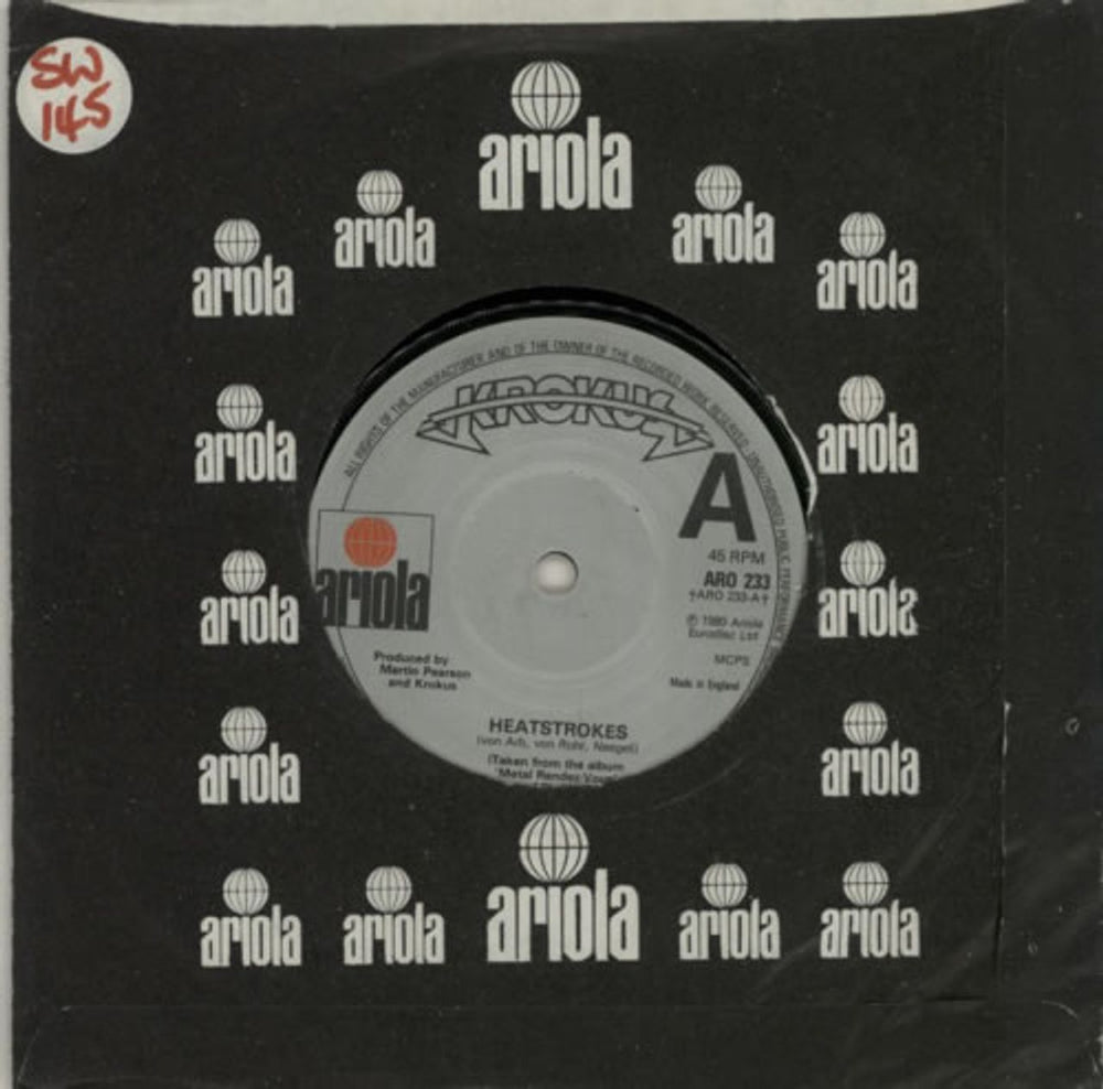 Krokus Heatstrokes UK 7" vinyl single (7 inch record / 45) ARO233