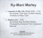 Ky-Mani Marley Lessons In My Life US Promo CD-R acetate CD-R ACETATE