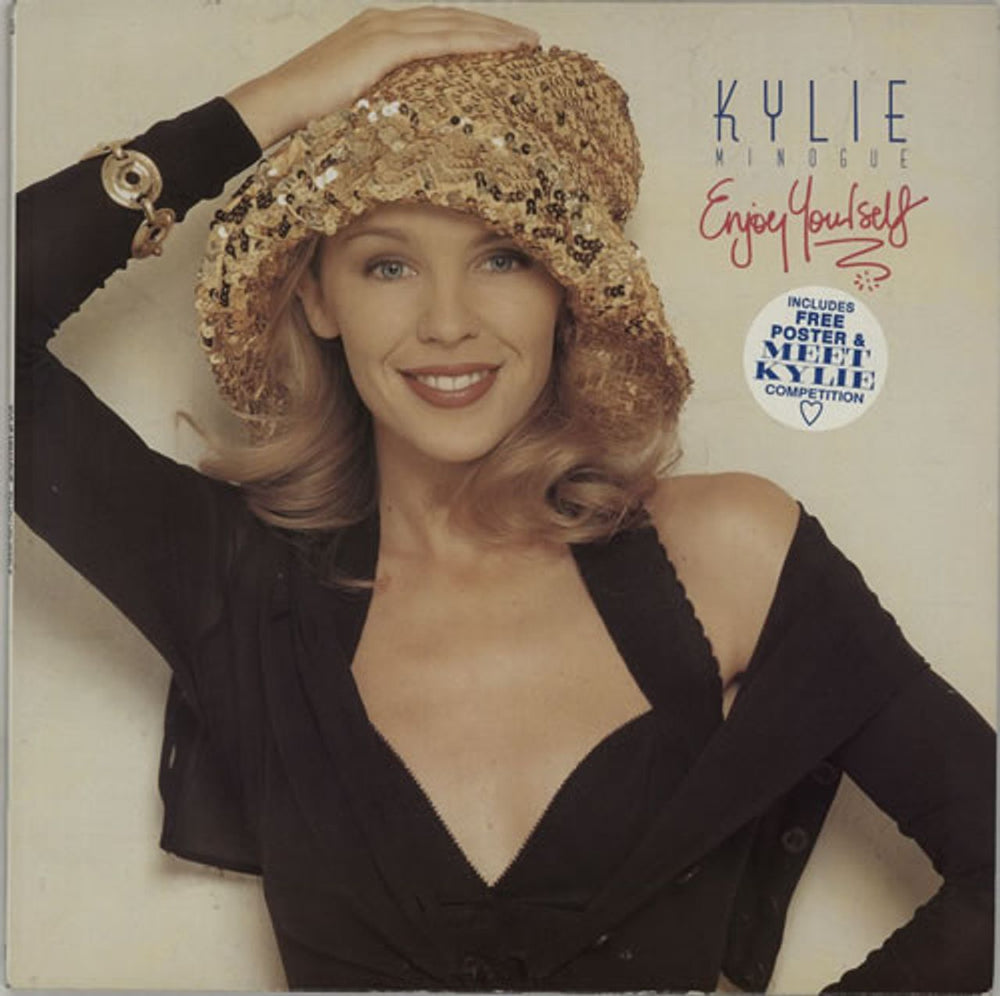 Kylie Minogue Enjoy Yourself + Poster UK vinyl LP album (LP record) HF9