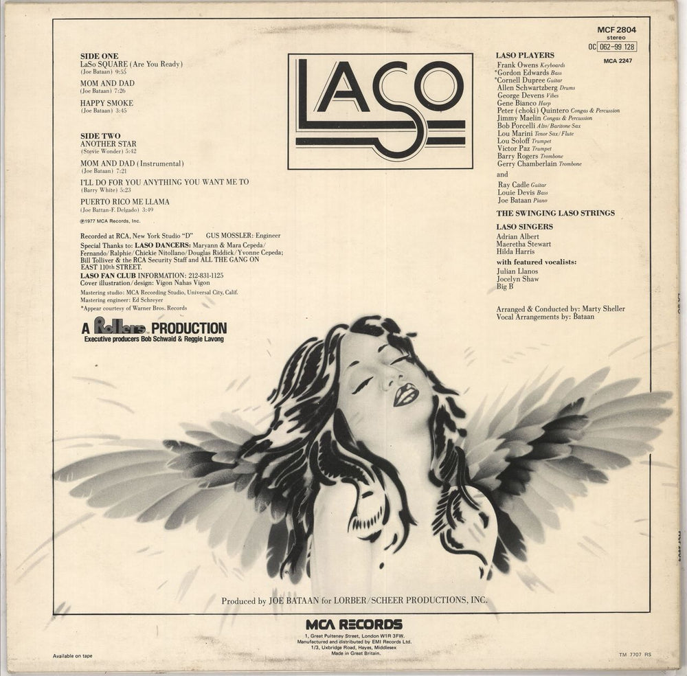 Laso LaSo UK vinyl LP album (LP record)