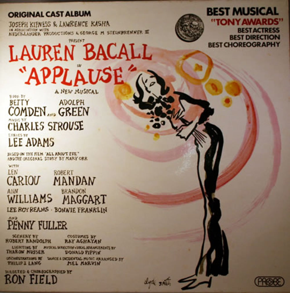 Lauren Bacall Applause UK vinyl LP album (LP record) SPB1055