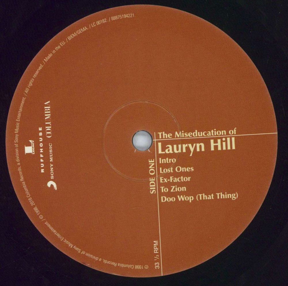 Lauryn Hill The Miseducation Of Lauryn Hill - 180gm UK 2-LP vinyl record set (Double LP Album) L-H2LTH819091