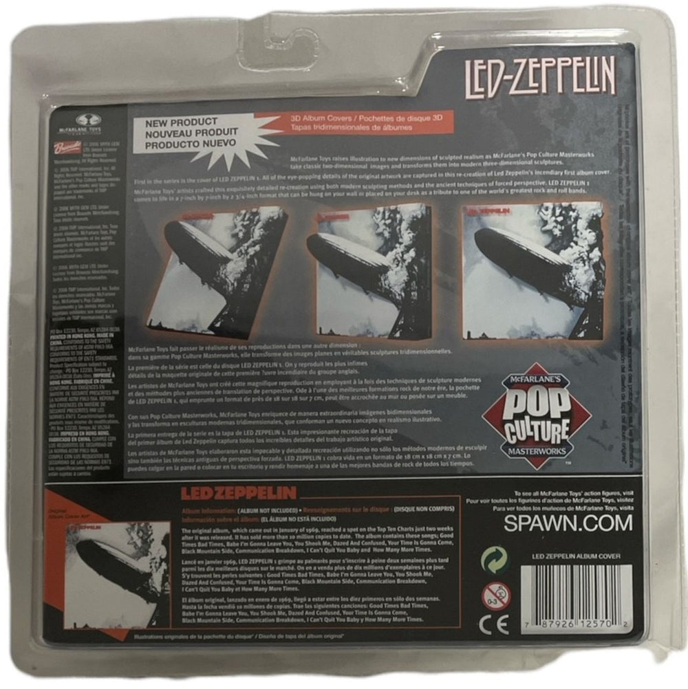 Led Zeppelin Led Zeppelin McFarlane’s Pop Culture Masterworks 3D Album Cover US memorabilia 787926125702