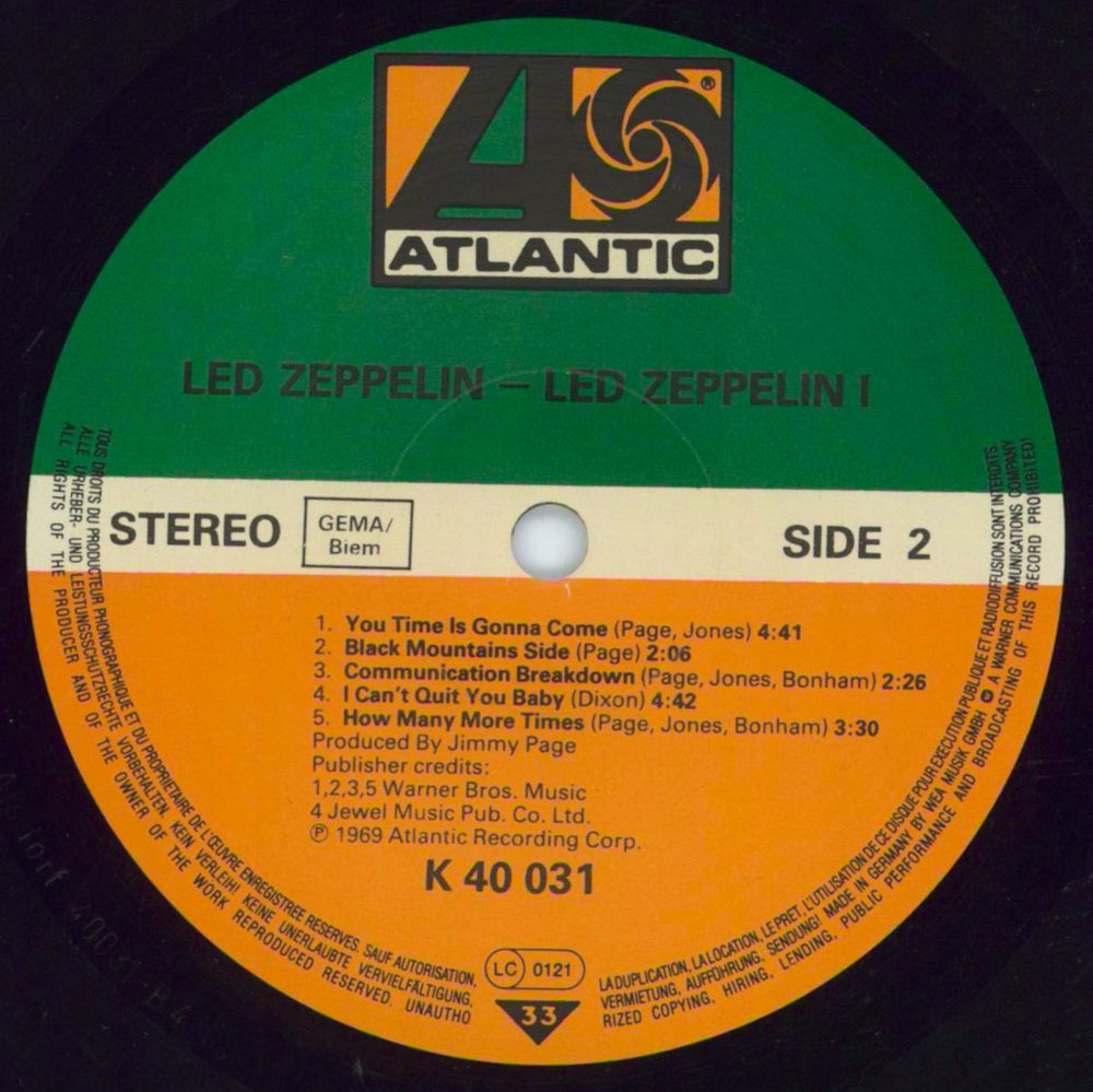 Led Zeppelin Led Zeppelin - ! Stickered & barcoded p/s + Insert German vinyl LP album (LP record) ZEPLPLE812819