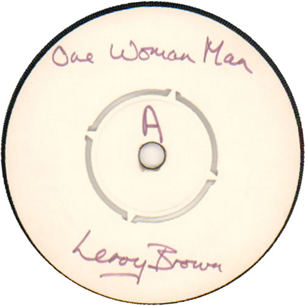 Leroy Brown One Woman Man - Test Pressing UK 7" vinyl single (7 inch record / 45) EMI2320